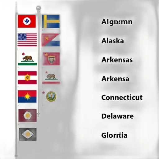 list, states, their, corresponding transparent PNG cut-out
