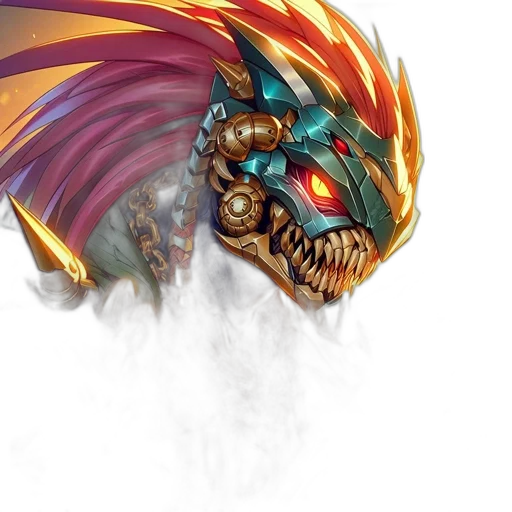 dragon, mask, creature, concept art transparent PNG cut-out