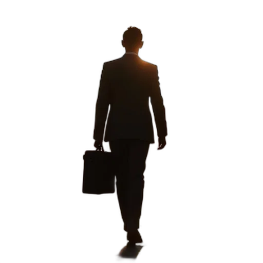 staff, jacket, 3d render, silhouette transparent PNG cut-out