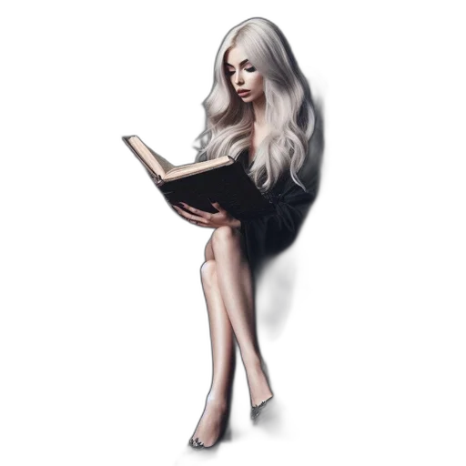 hair, dress, fantasy art, concept art transparent PNG cut-out