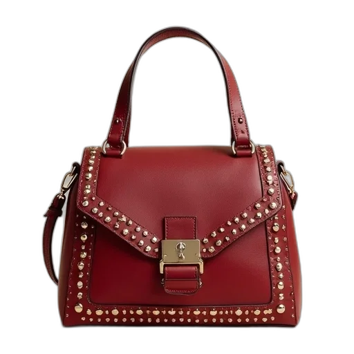 rina, studded, leather, shoulder transparent PNG cut-out