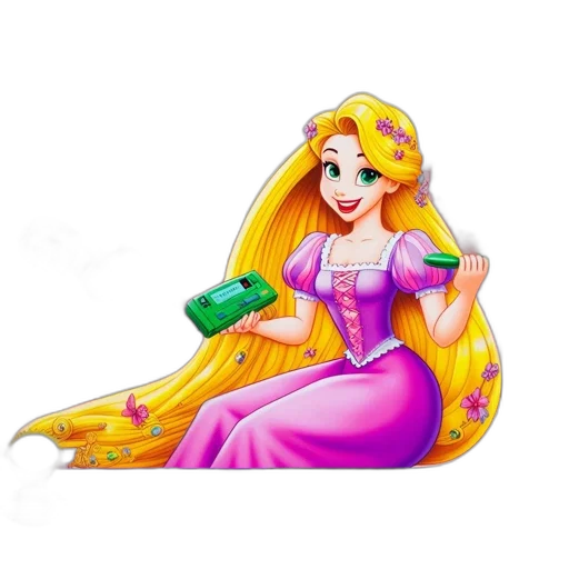 dress, jewelry, crown, staff transparent PNG cut-out