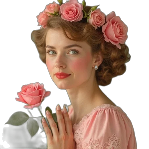 jewelry, crown, flower, face transparent PNG cut-out