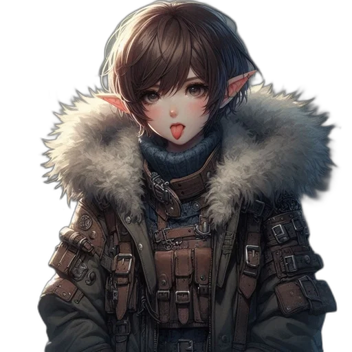 face, jacket, mask, staff transparent PNG cut-out