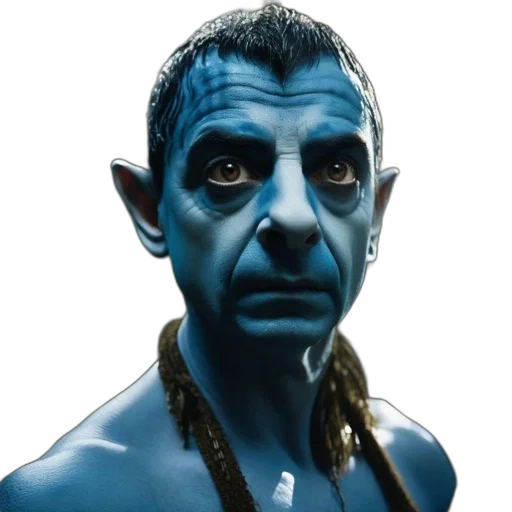 face, mask, creature, staff transparent PNG cut-out