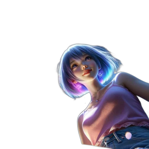 face, weapon, hair, robot transparent PNG cut-out