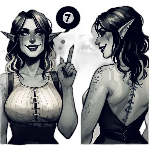 fantasy art, concept art, comic book art, pixel art transparent PNG cut-out