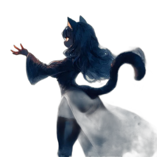 dress, creature, staff, mask transparent PNG cut-out