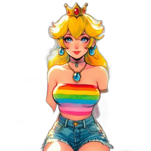 dress, crown, pixel art, concept art transparent PNG cut-out