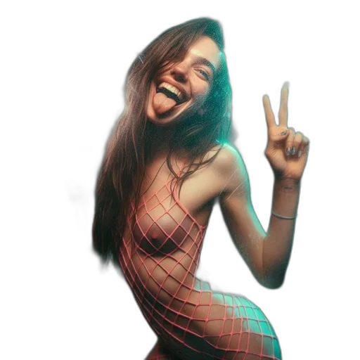 dress, hair, creature, pixel art transparent PNG cut-out