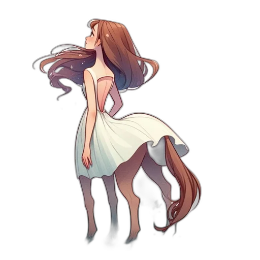 dress, creature, hair, animal transparent PNG cut-out