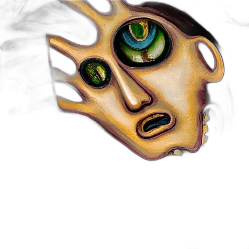 mask, face, creature, staff transparent PNG cut-out