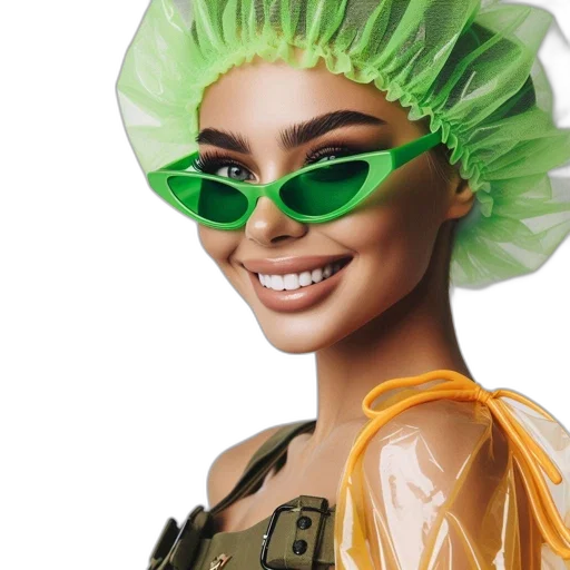 hair, creature, mask, 3d render transparent PNG cut-out