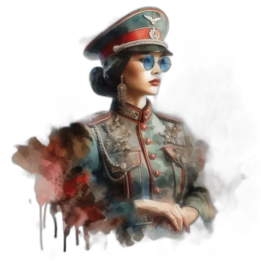 jacket, hat, staff, weapon transparent PNG cut-out