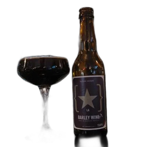 bottle, barley, wine, sits transparent PNG cut-out
