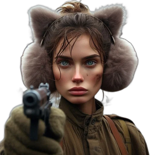 weapon, jacket, staff, animal transparent PNG cut-out