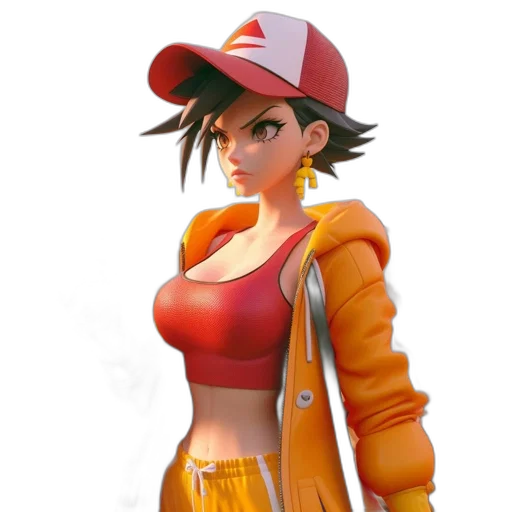 jacket, hat, staff, concept art transparent PNG cut-out