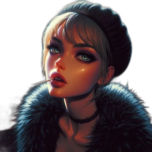 face, hat, fantasy art, comic book art transparent PNG cut-out