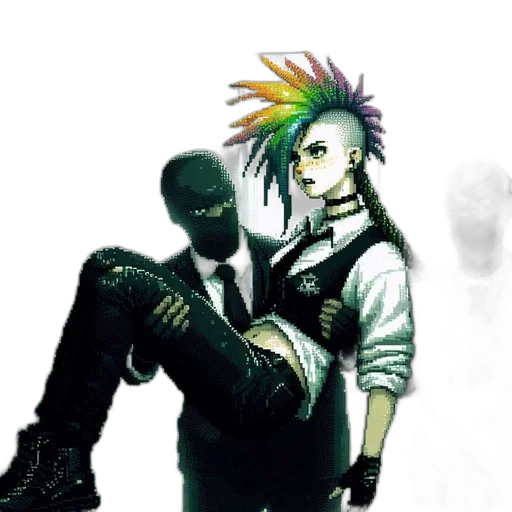 mask, staff, jacket, weapon transparent PNG cut-out