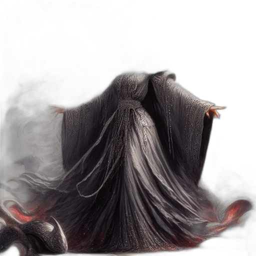hair, dress, mask, dragon transparent PNG cut-out