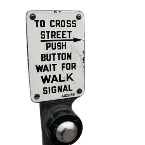 sign, instructing, pedestrians, push transparent PNG cut-out