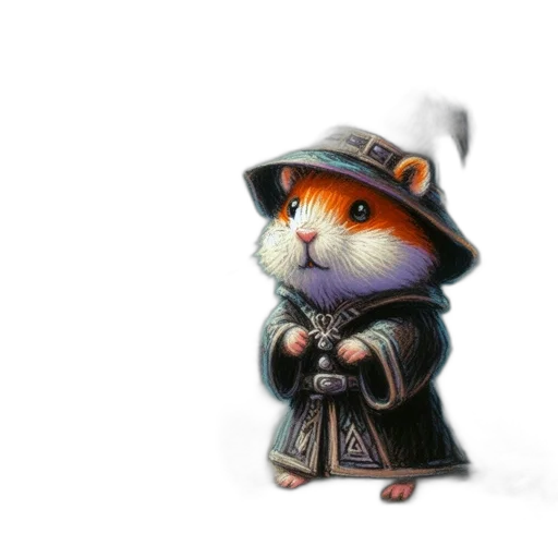 hat, staff, concept art, fantasy art transparent PNG cut-out