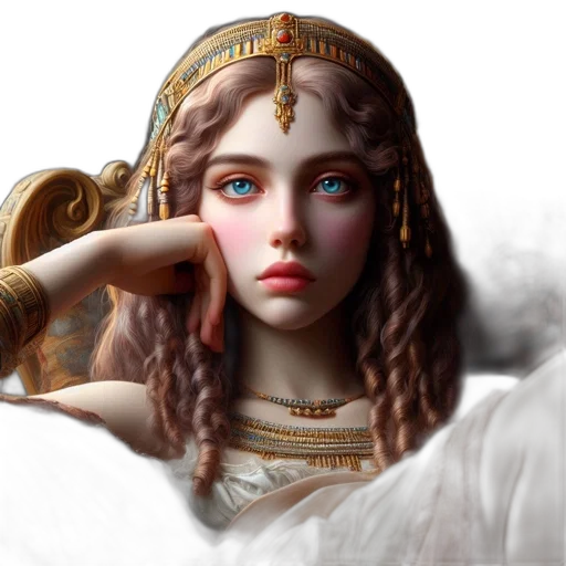 jewelry, crown, face, fantasy art transparent PNG cut-out