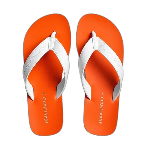 shoes, pair, white, flip-flops transparent PNG cut-out