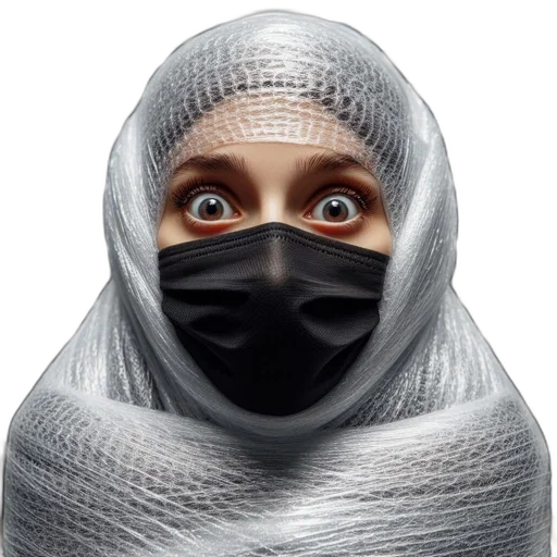 mask, face, jewelry, photorealistic transparent PNG cut-out
