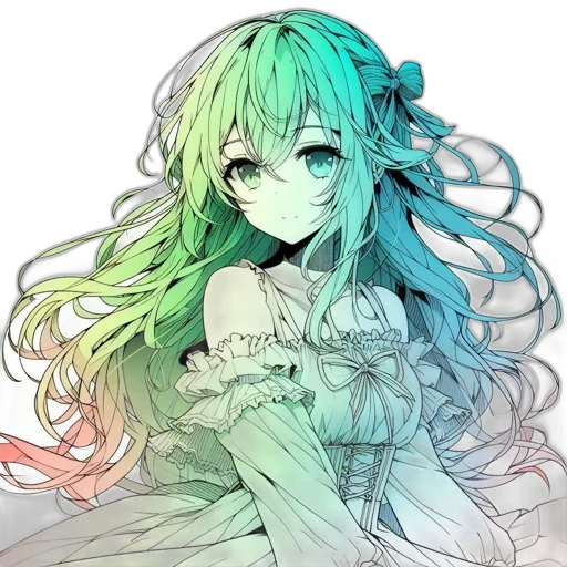 dress, dragon, crown, hair transparent PNG cut-out