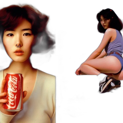 photorealistic, concept art, oil painting, vaporwave transparent PNG cut-out