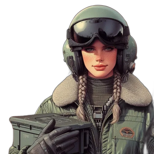 jacket, face, concept art, pixel art transparent PNG cut-out