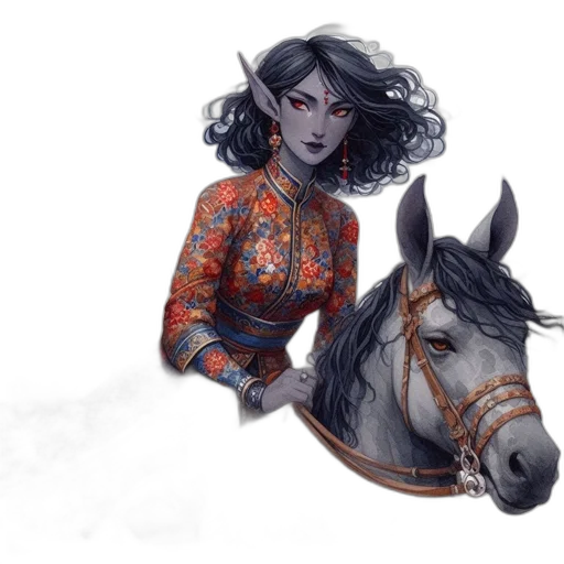 fantasy art, concept art, watercolor, pixel art transparent PNG cut-out
