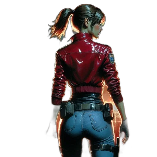 jacket, cyberpunk, concept art, comic book art transparent PNG cut-out