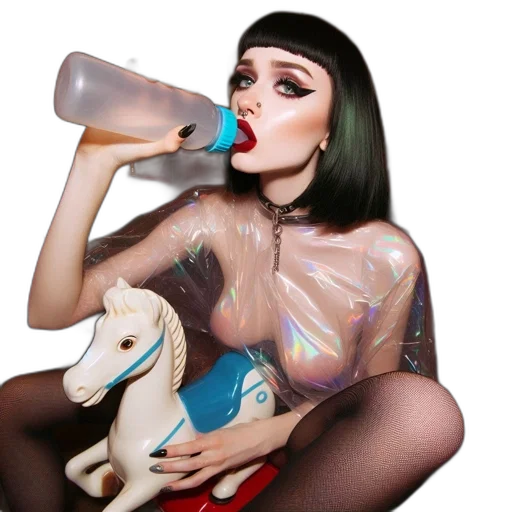 bottle, animal, dress, cartoon transparent PNG cut-out