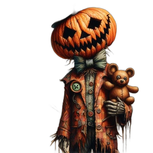 mask, creature, staff, jacket transparent PNG cut-out