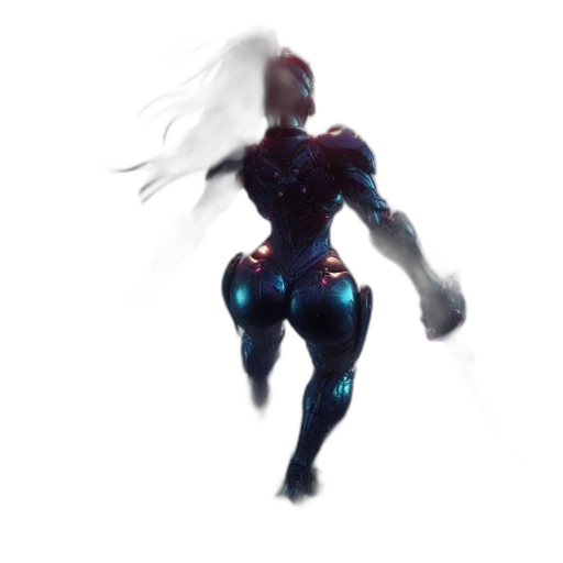 robot, creature, hair, weapon transparent PNG cut-out