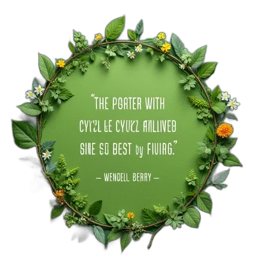 green, quote, wendell, berry transparent PNG cut-out