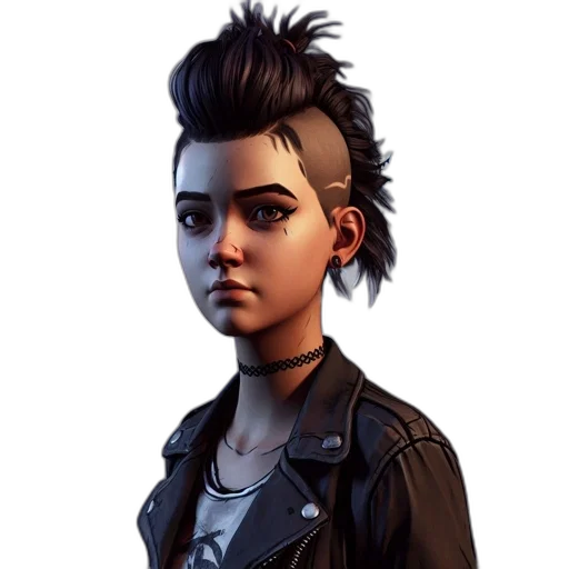 jacket, face, hair, staff transparent PNG cut-out