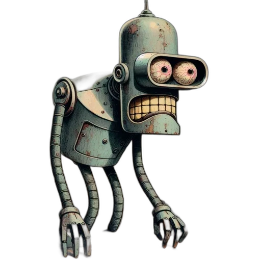 robot, creature, staff, animal transparent PNG cut-out