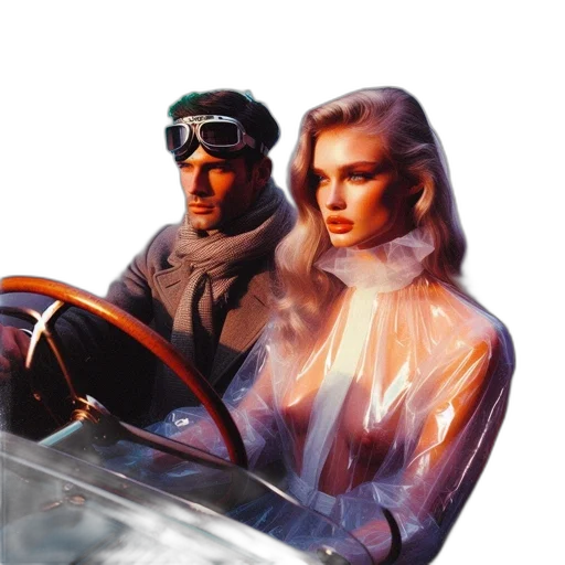 jacket, car, face, concept art transparent PNG cut-out