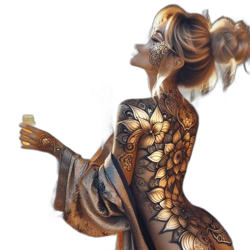 dress, hair, jewelry, fantasy art transparent PNG cut-out