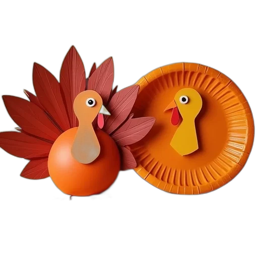 3d render, close, two, thanksgiving transparent PNG cut-out