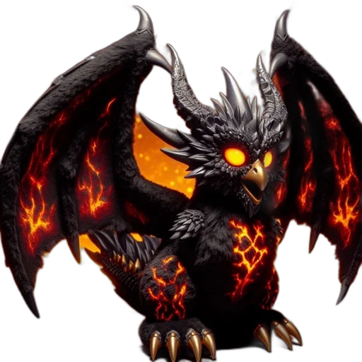 dragon, staff, creature, animal transparent PNG cut-out