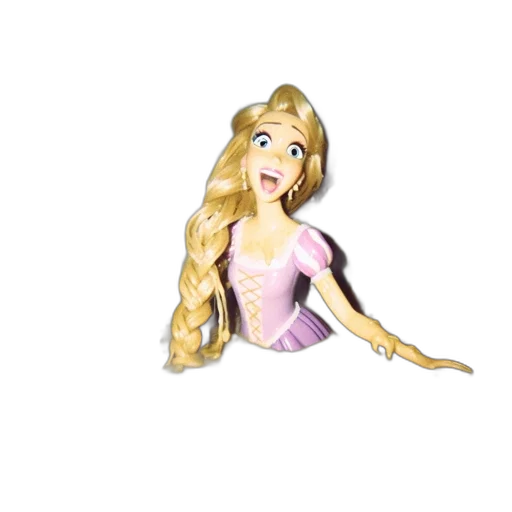 dress, hair, staff, 3d render transparent PNG cut-out