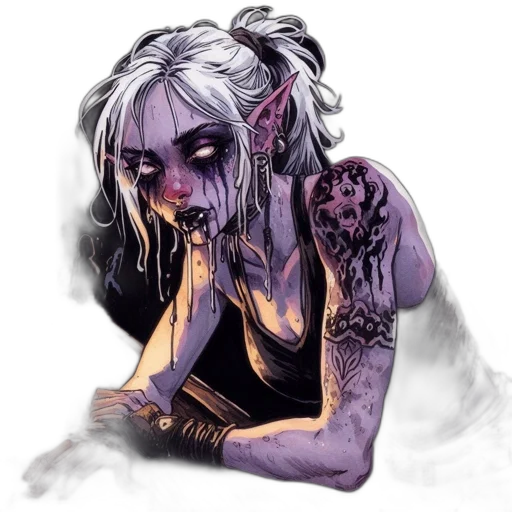 concept art, fantasy art, watercolor, comic book art transparent PNG cut-out