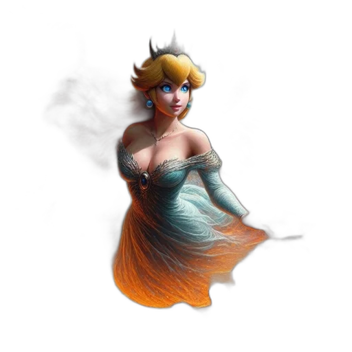 dress, concept art, fantasy art, 3d render transparent PNG cut-out