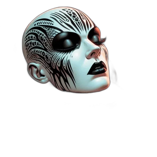 mask, face, jewelry, creature transparent PNG cut-out