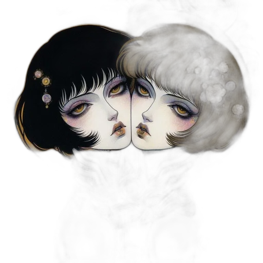 mask, watercolor, fantasy art, anime transparent PNG cut-out