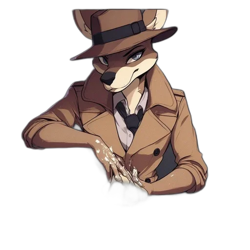 hat, staff, jacket, animal transparent PNG cut-out